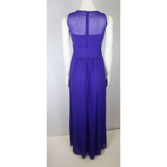 CHAPS - WOMEN'S PURPLE SLEEVELESS LONG EVENING GOWN - SIZE 2 - Picture 5 of 8